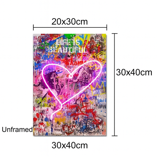 Electric Heart | Neon Graffiti Love