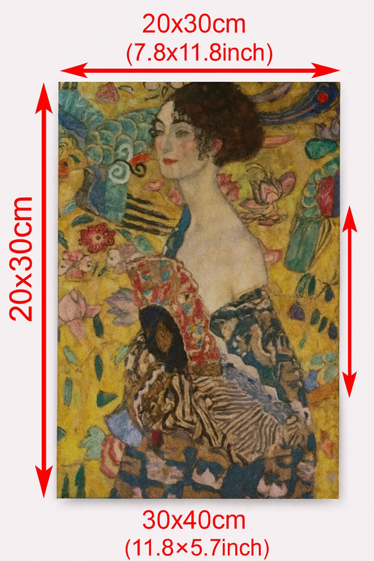 Lady with Fan – Gustav Klimt Oriental