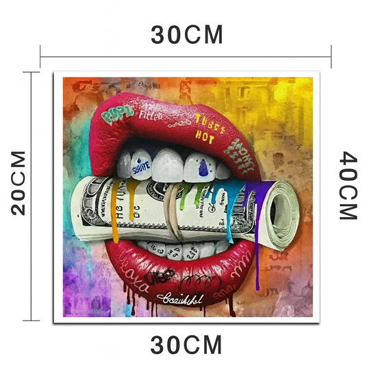 Street Luxe | Graffiti Lips & Money