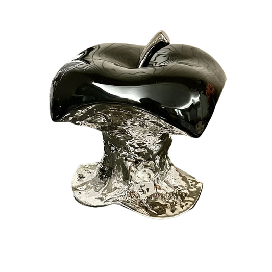 Apple Silver Fruit Statue Desk Decor