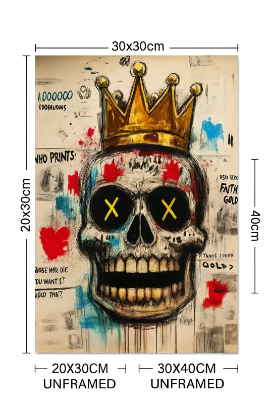 Crowned Chaos | Skull Graffiti