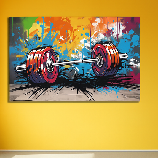 Iron Rebel – Colorful Graffiti Barbell Gym