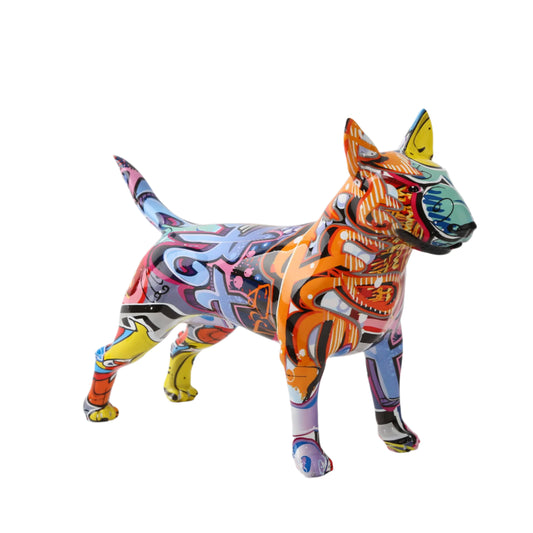 The Painted Sentinel – Bull Terrier in Nordic Color