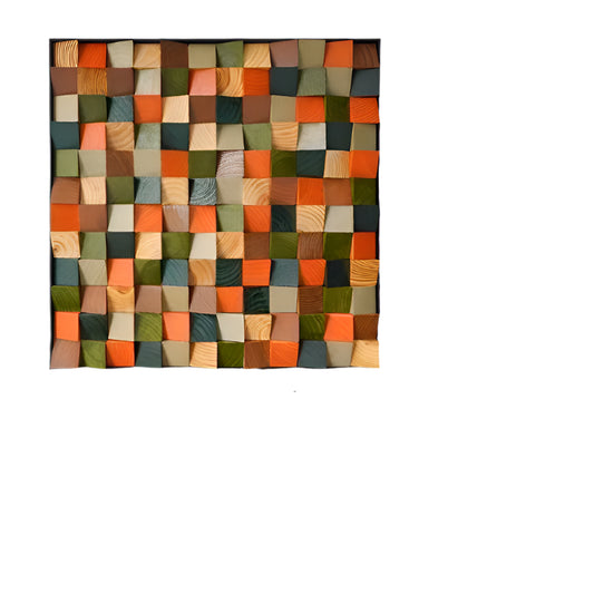 Tectonic Hue | Colorful Geometric Wood