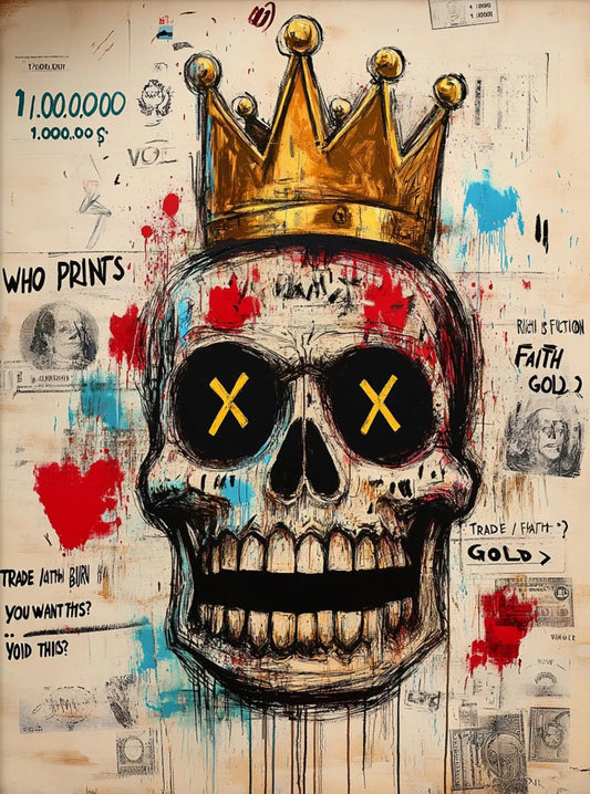 Crowned Chaos | Skull Graffiti