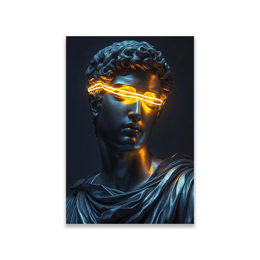 Divine Voltage | Neon David Pop Art for Modern Icons