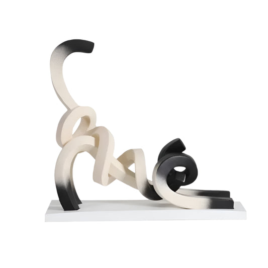 Whispers in Curves – The Meowdern Cat Sculpture