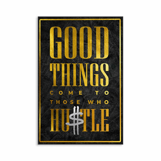 Hustle Harder – Motivational Canvas