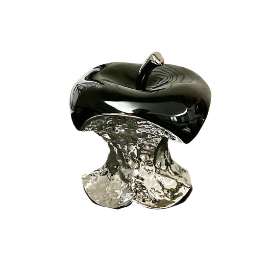 Apple Silver Fruit Statue Desk Decor
