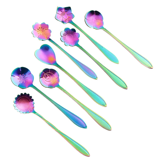 Bloom & Resistance – 8-Piece Stainless Steel Teaspoon Set