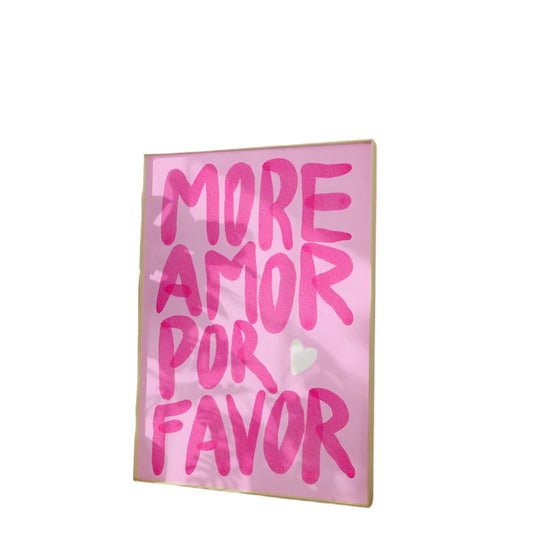 More Amor Por Favor | Handwritten Pink