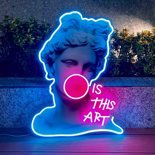 The Divine Current — A Neon Ode to Power & Light