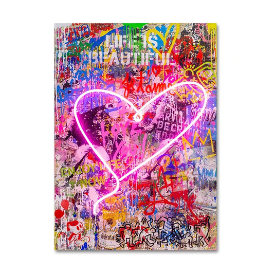 Electric Heart | Neon Graffiti Love