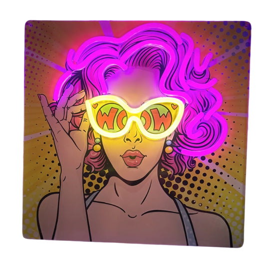 Wow Lady | The Neon Gaze — A Pop Sculpture in Light