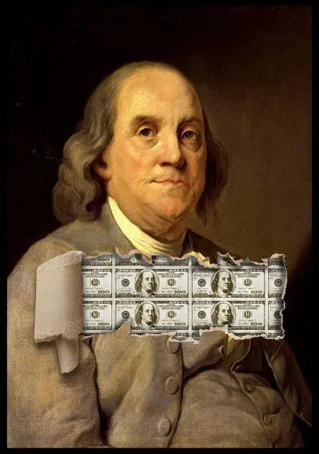Founding Fortune | Ben Franklin x 100 Dollar Bill Power Print