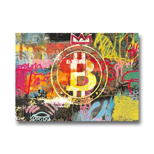 Code to Coin | Bitcoin Graffiti Art for Digital Believers