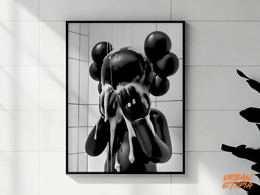 KAWS in the Shower | Hypebeast Graffiti